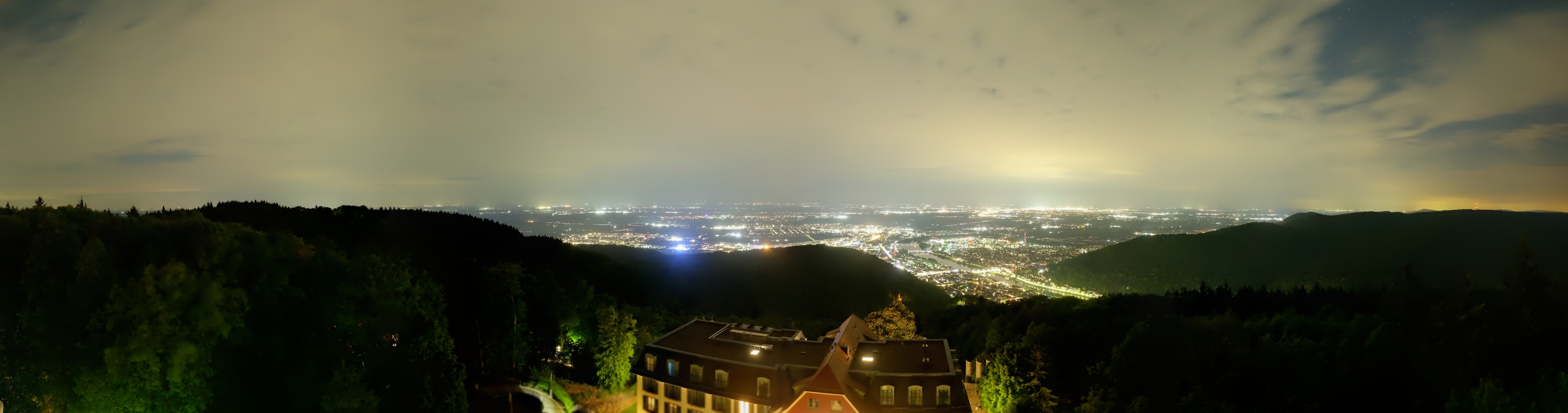 Archiv Foto Webcam Heidelberg - Panorama vom Berggasthof Königstuhl