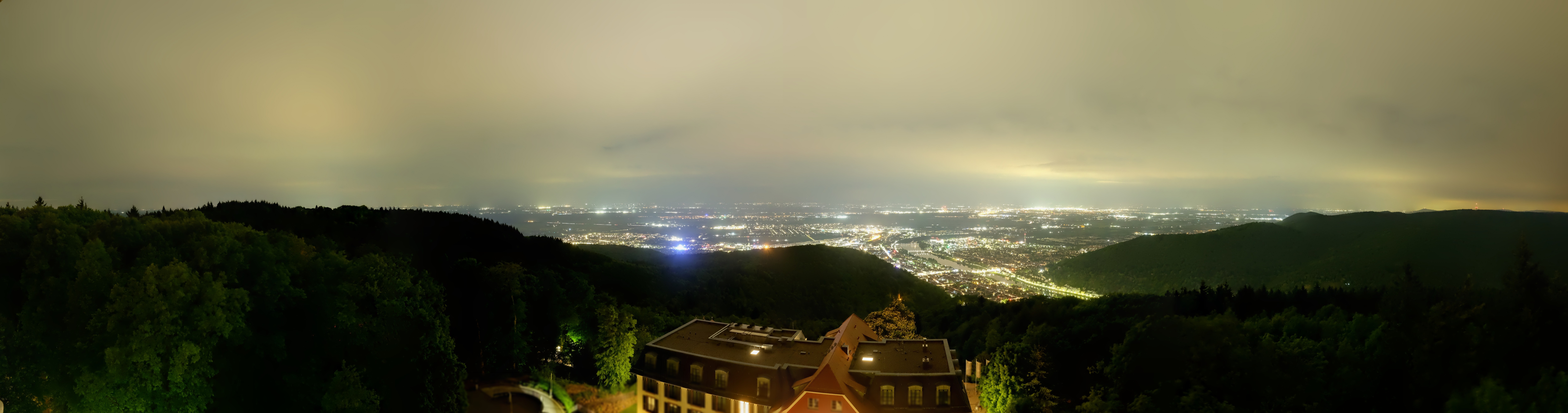 Archiv Foto Webcam Heidelberg - Panorama vom Berggasthof Königstuhl
