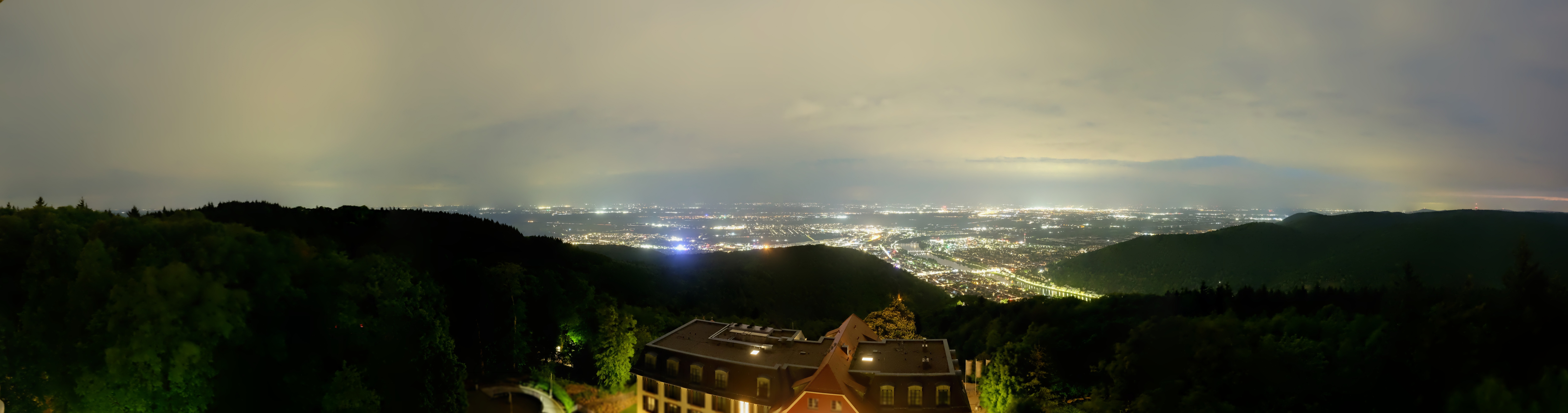 Archiv Foto Webcam Heidelberg - Panorama vom Berggasthof Königstuhl