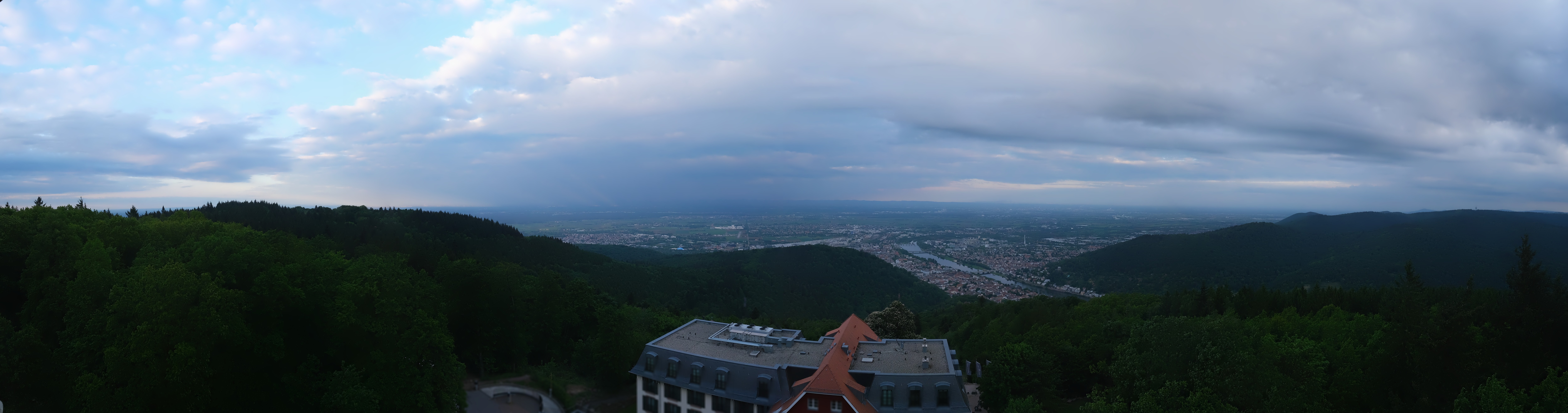Archiv Foto Webcam Heidelberg - Panorama vom Berggasthof Königstuhl