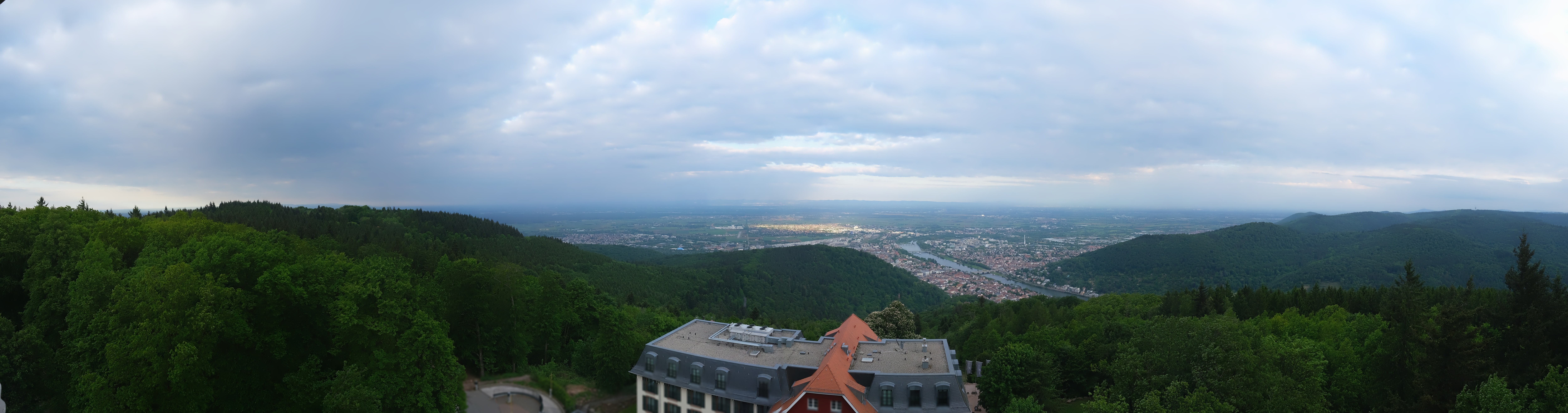 Archiv Foto Webcam Heidelberg - Panorama vom Berggasthof Königstuhl