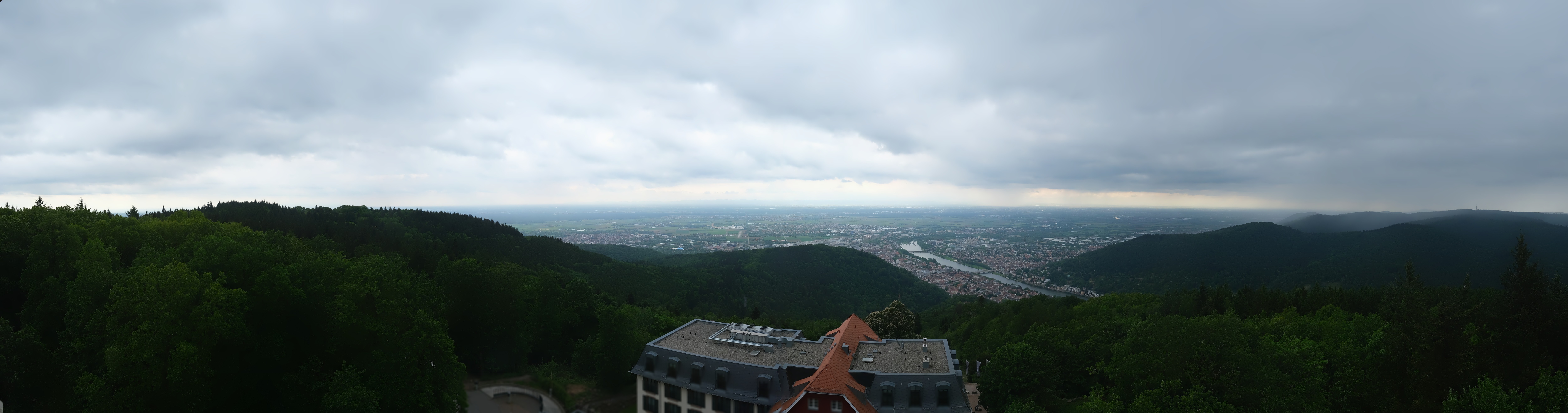 Archiv Foto Webcam Heidelberg - Panorama vom Berggasthof Königstuhl