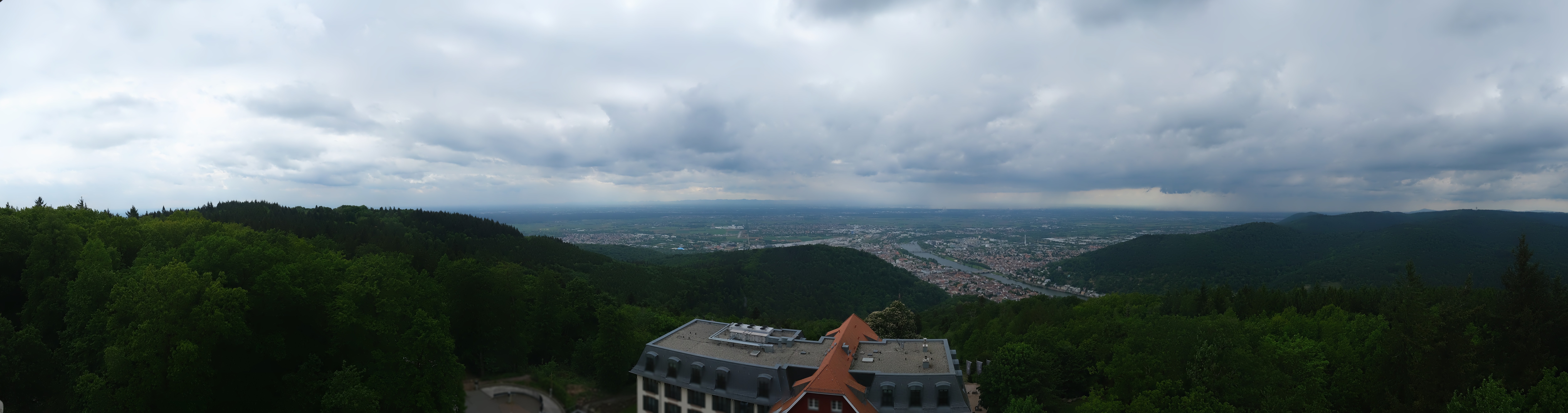 Archiv Foto Webcam Heidelberg - Panorama vom Berggasthof Königstuhl