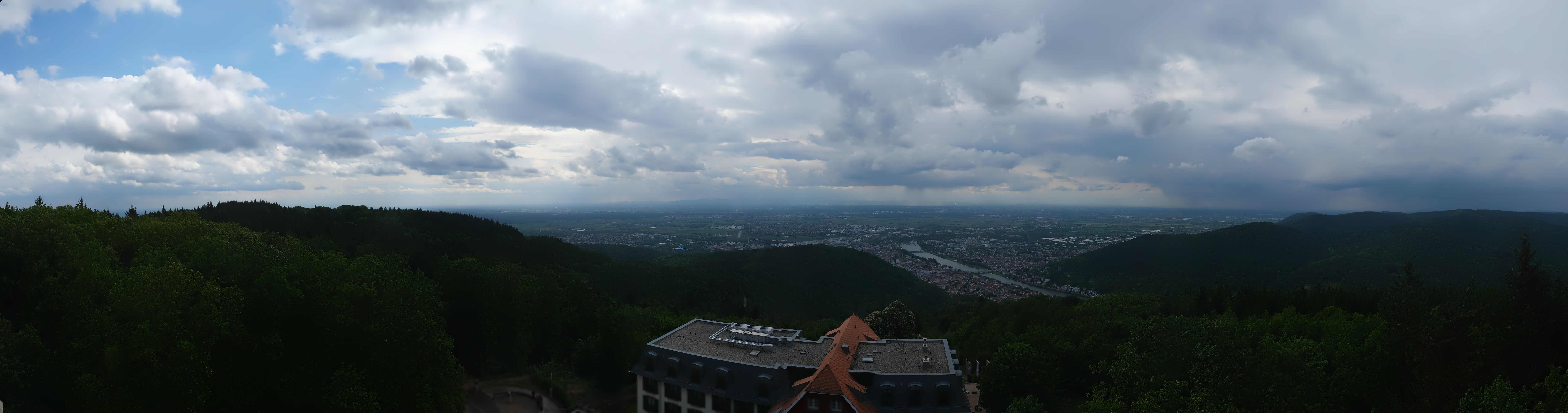 Archiv Foto Webcam Heidelberg - Panorama vom Berggasthof Königstuhl