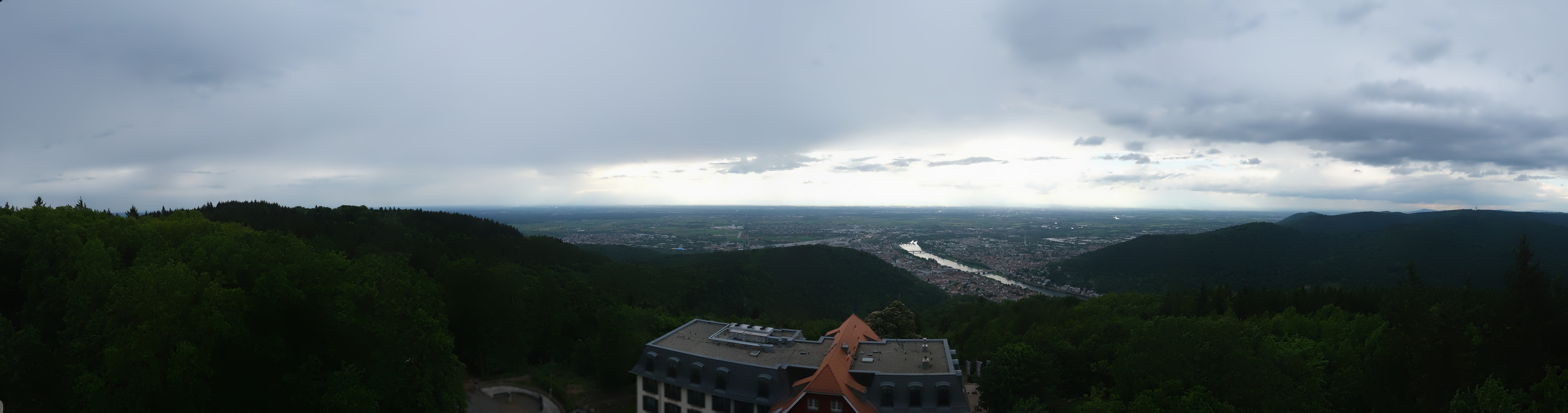 Archiv Foto Webcam Heidelberg - Panorama vom Berggasthof Königstuhl