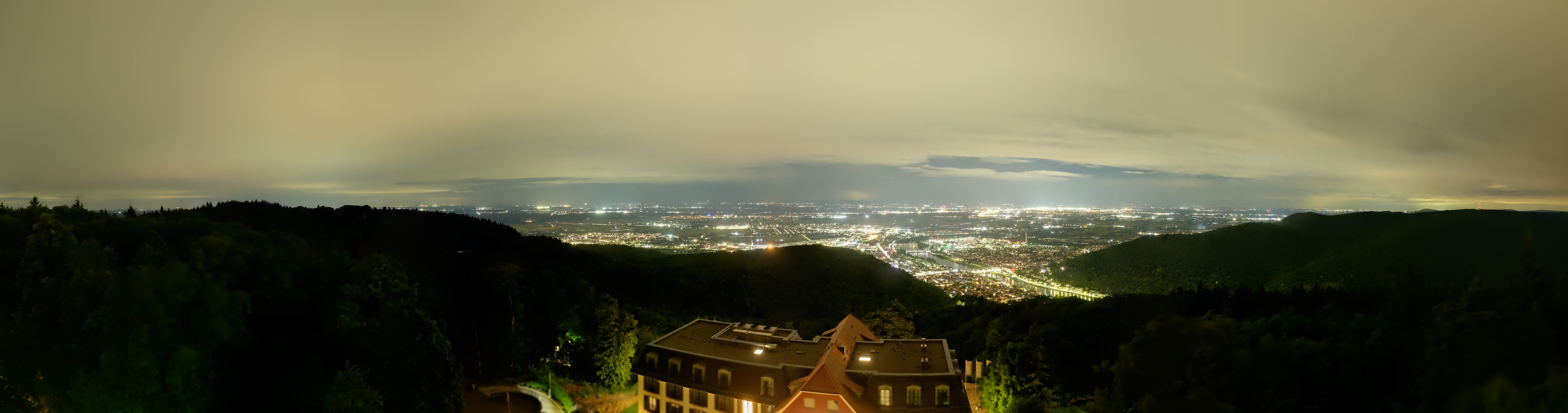 Archiv Foto Webcam Heidelberg - Panorama vom Berggasthof Königstuhl