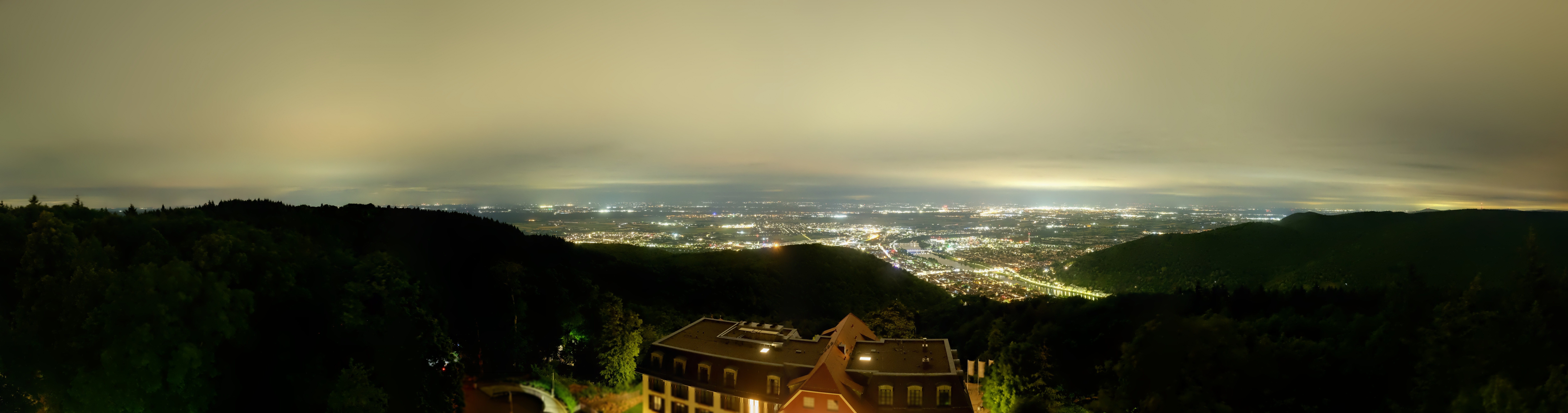 Archiv Foto Webcam Heidelberg - Panorama vom Berggasthof Königstuhl