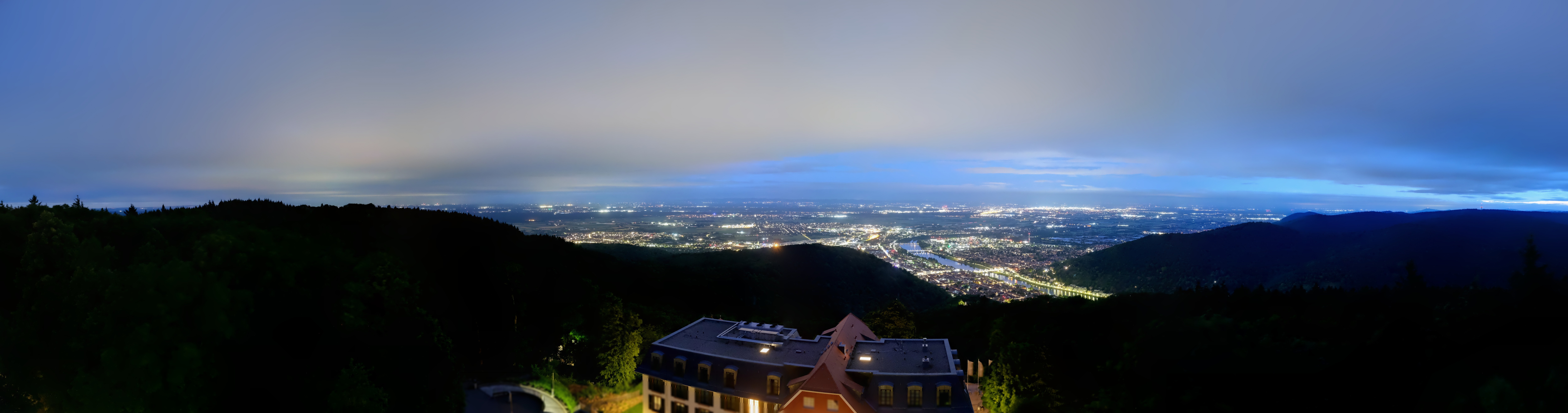 Archiv Foto Webcam Heidelberg - Panorama vom Berggasthof Königstuhl