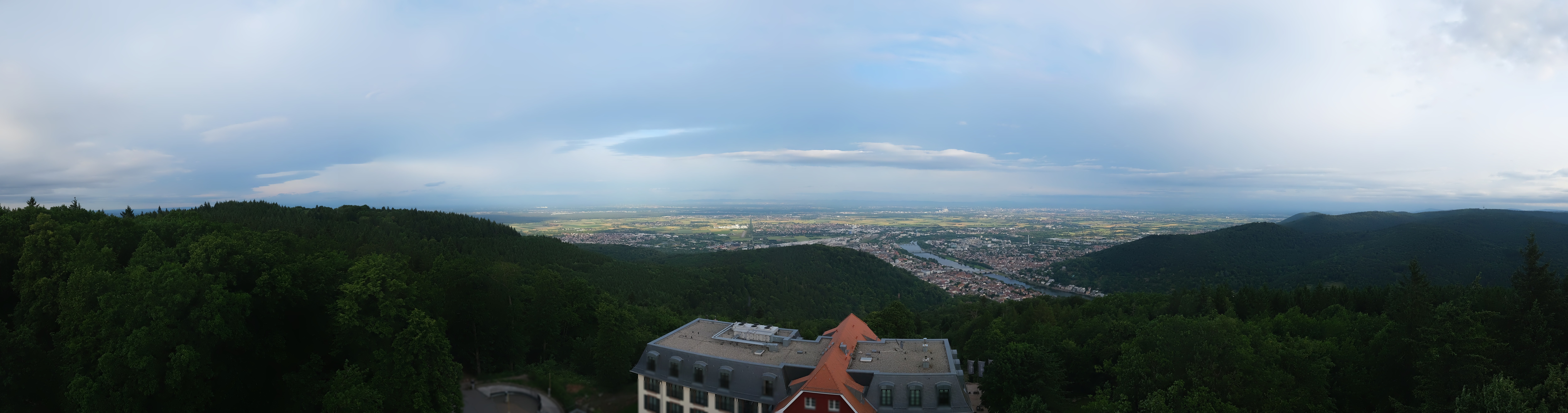 Archiv Foto Webcam Heidelberg - Panorama vom Berggasthof Königstuhl