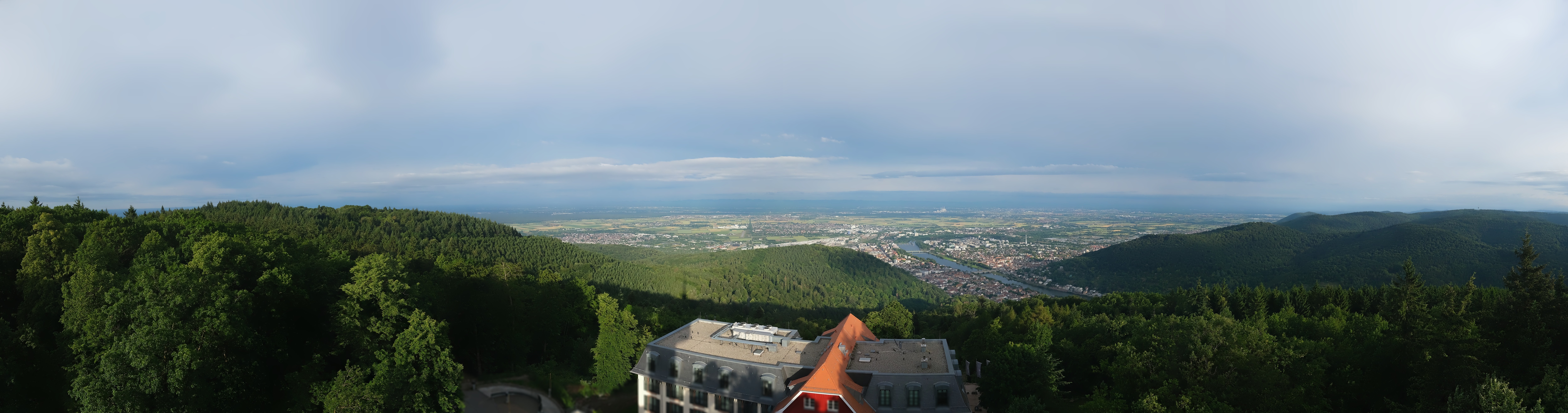 Archiv Foto Webcam Heidelberg - Panorama vom Berggasthof Königstuhl