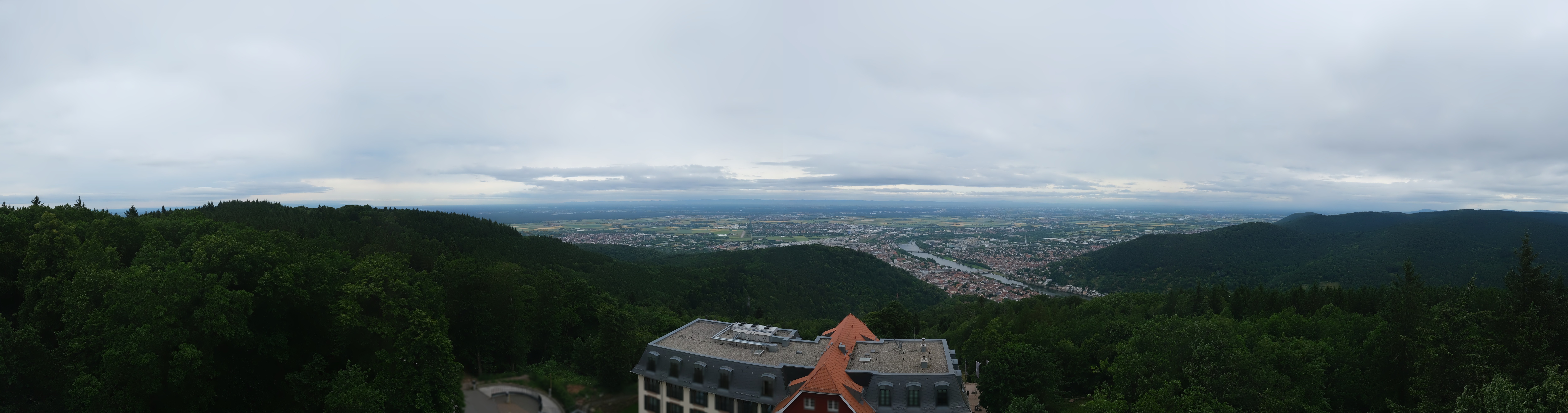 Archiv Foto Webcam Heidelberg - Panorama vom Berggasthof Königstuhl