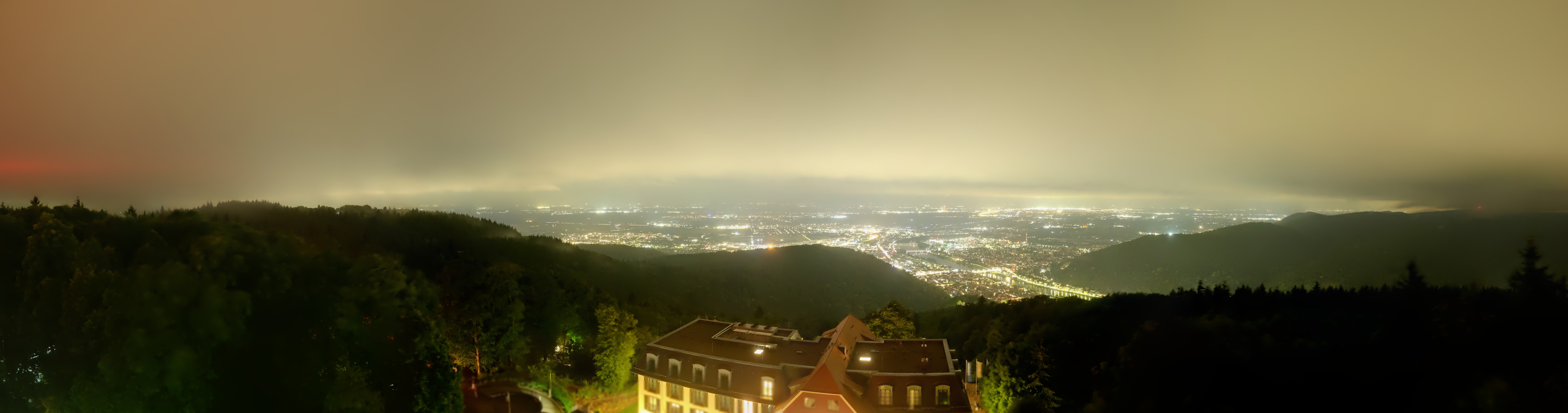 Archived image Webcam Heidelberg - View from Hotel Königstuhl