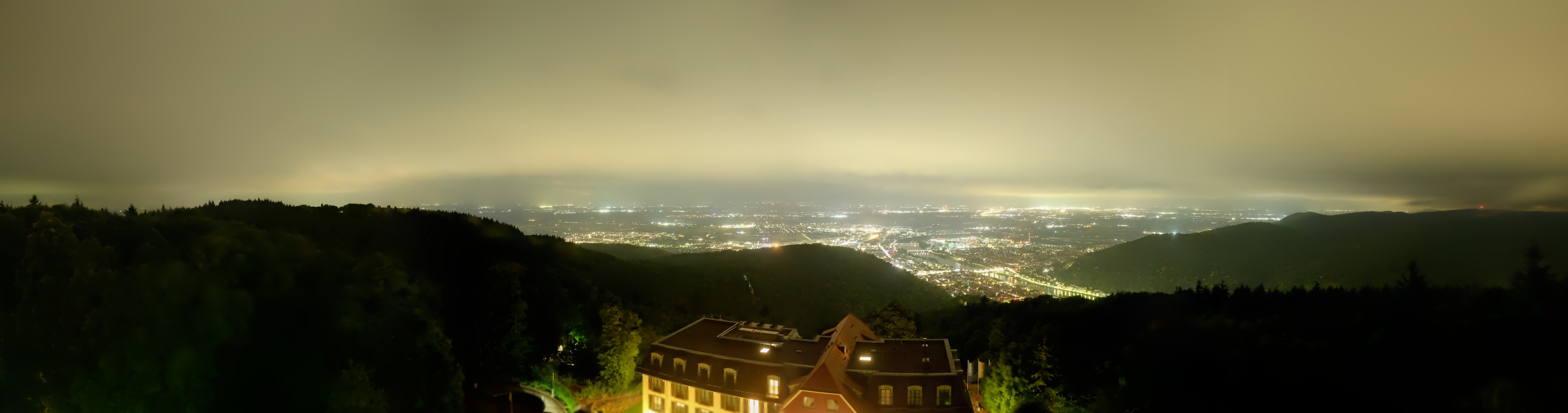 Archived image Webcam Heidelberg - View from Hotel Königstuhl