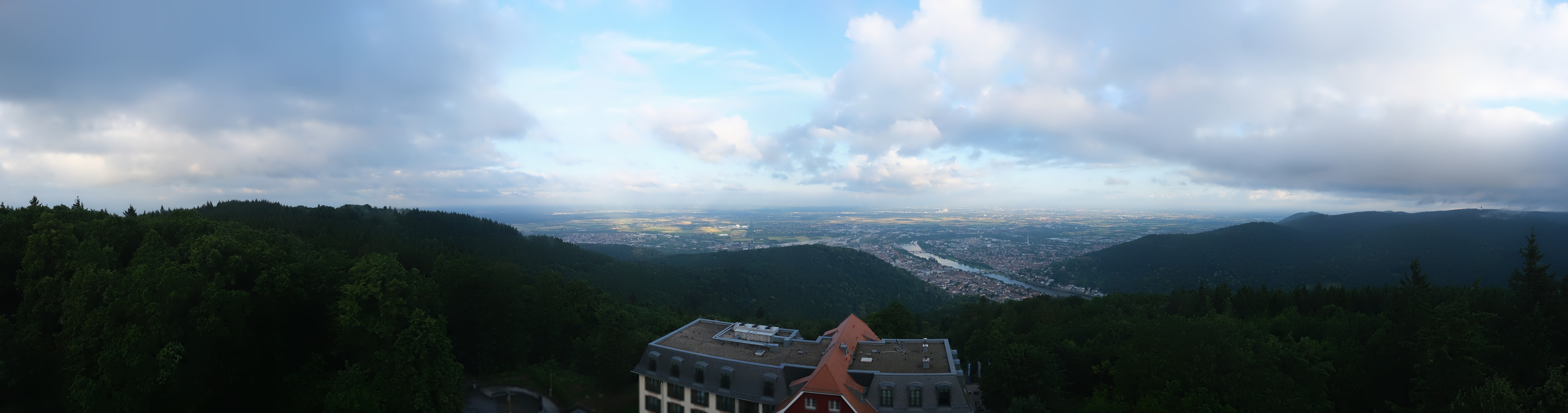 Archived image Webcam Heidelberg - View from Hotel Königstuhl