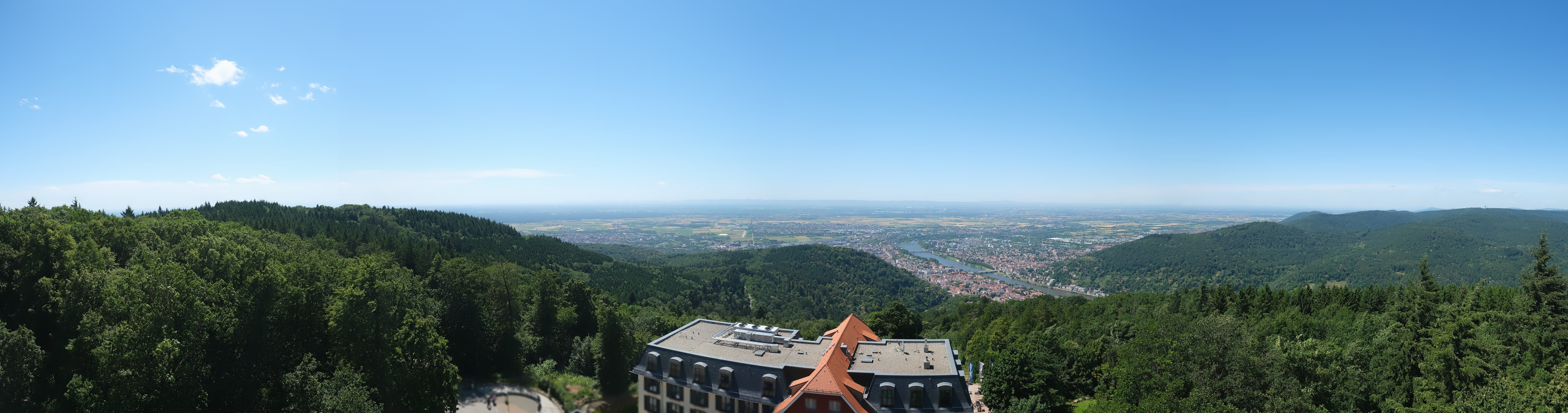 Archiv Foto Webcam Heidelberg - Panorama vom Berggasthof Königstuhl