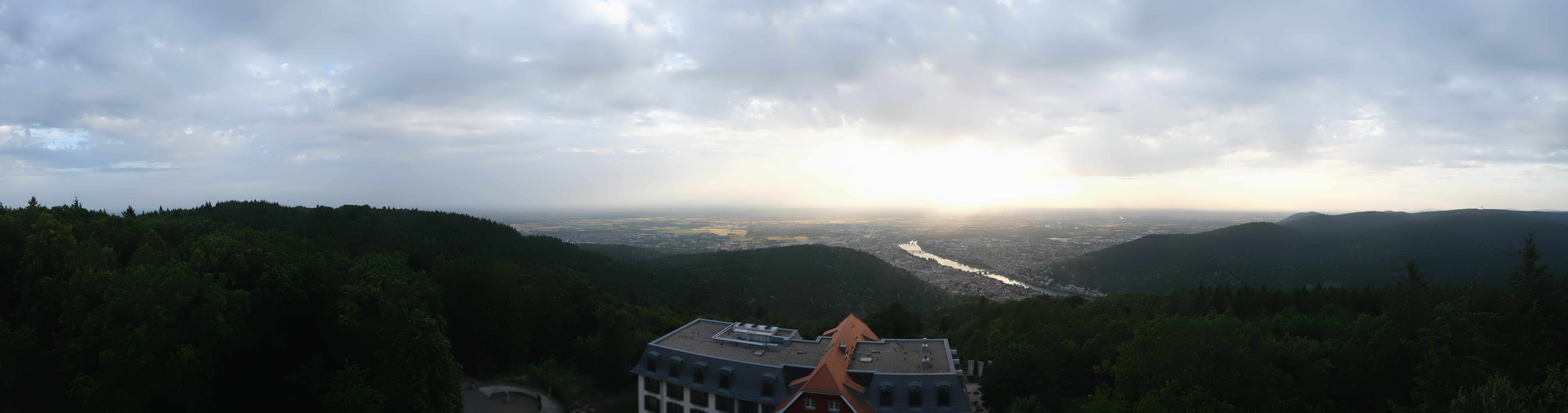 Archived image Webcam Heidelberg - View from Hotel Königstuhl