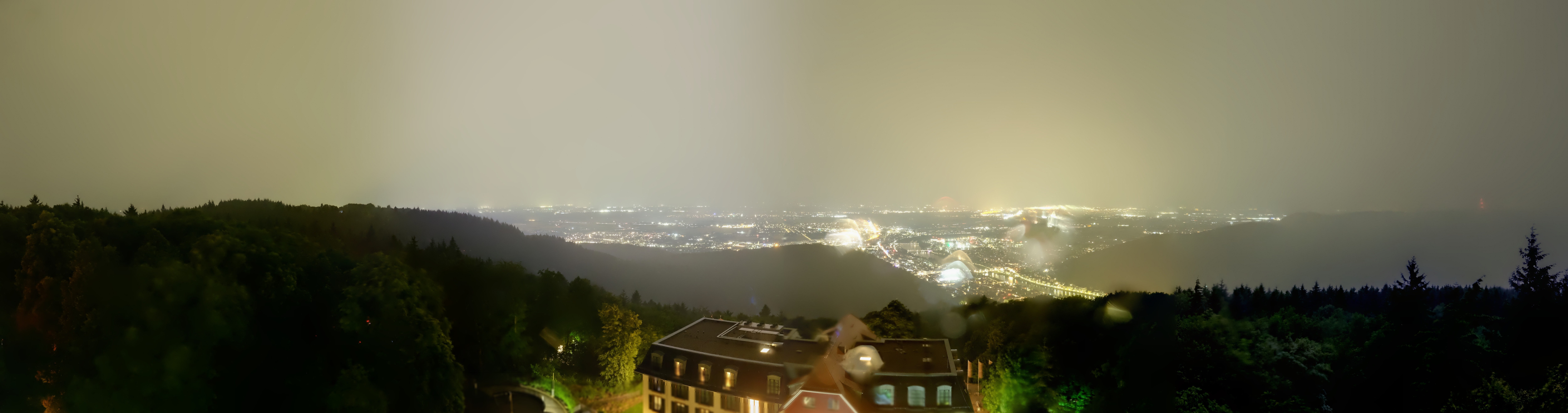 Archiv Foto Webcam Heidelberg - Panorama vom Berggasthof Königstuhl