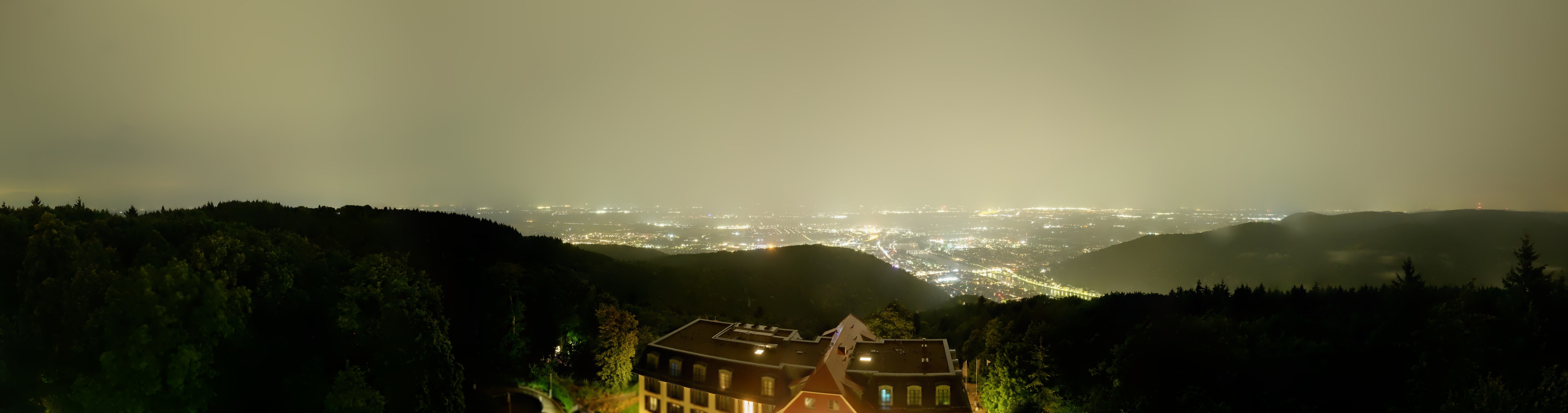 Archiv Foto Webcam Heidelberg - Panorama vom Berggasthof Königstuhl
