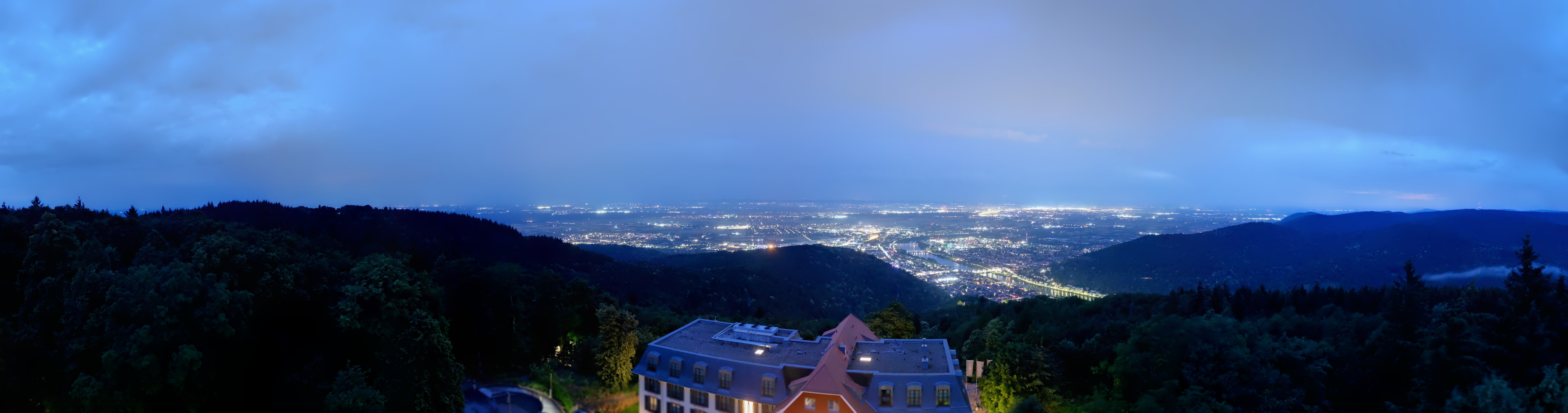 Archiv Foto Webcam Heidelberg - Panorama vom Berggasthof Königstuhl