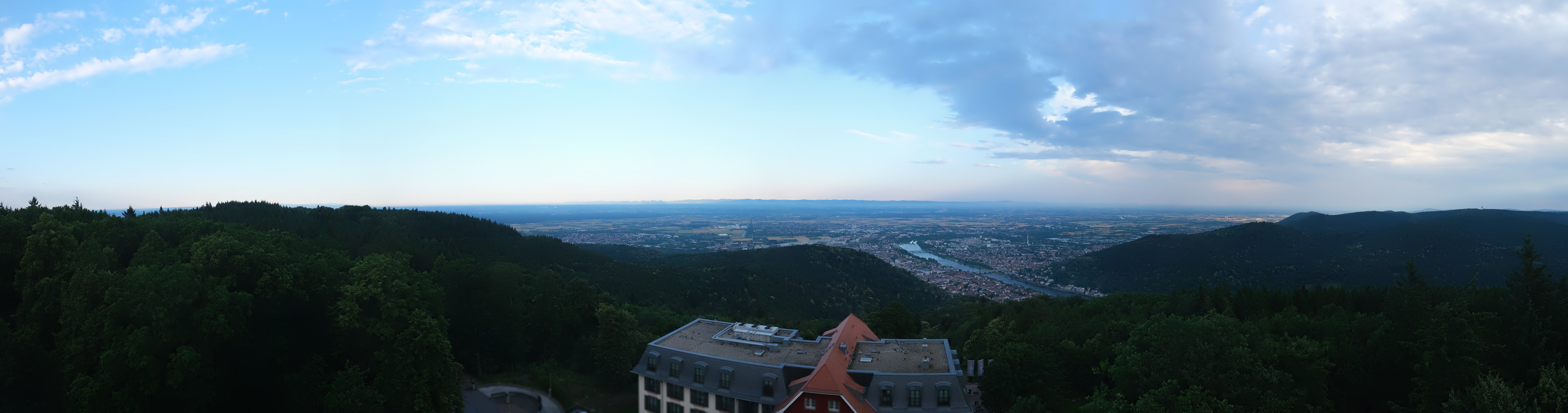 Archiv Foto Webcam Heidelberg - Panorama vom Berggasthof Königstuhl