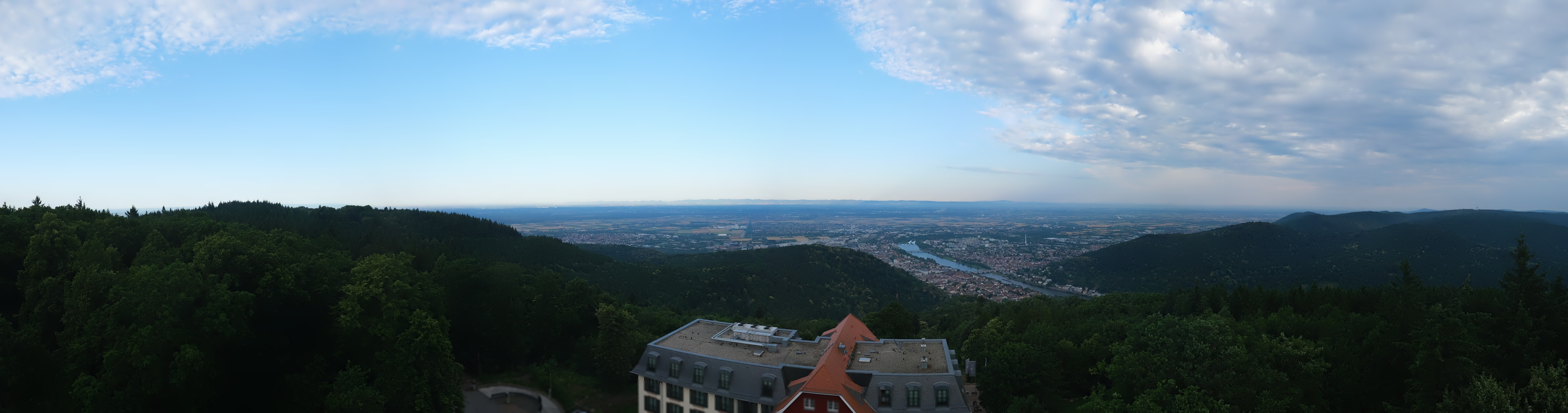 Archiv Foto Webcam Heidelberg - Panorama vom Berggasthof Königstuhl