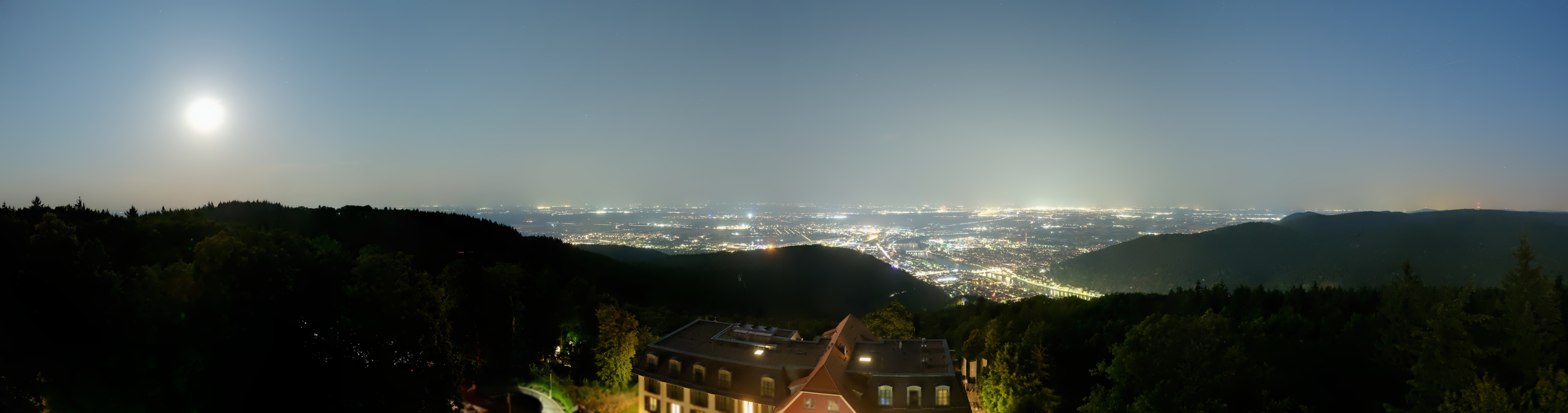 Archiv Foto Webcam Heidelberg - Panorama vom Berggasthof Königstuhl