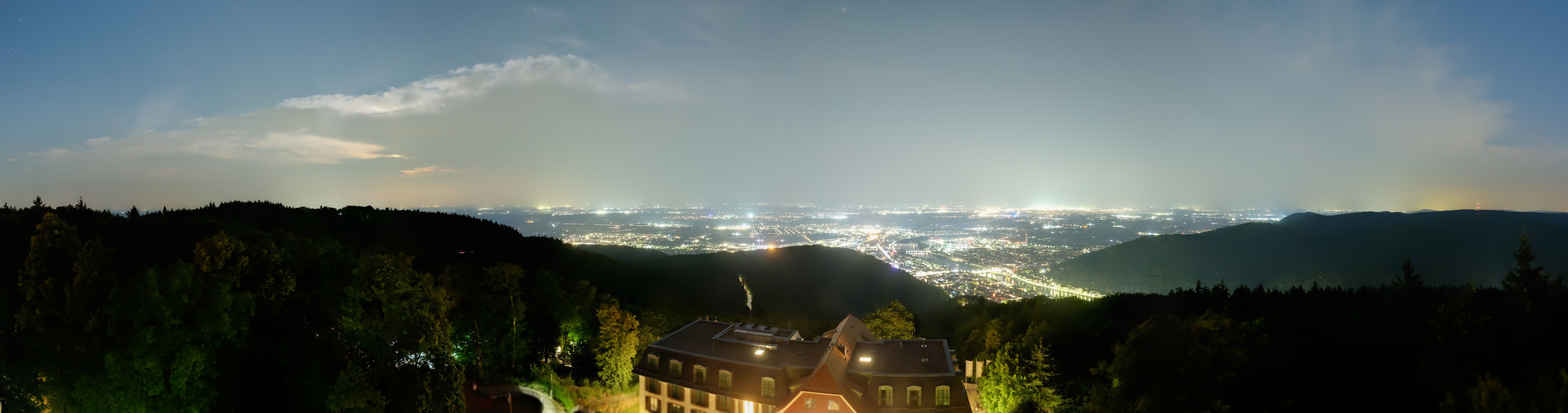Archiv Foto Webcam Heidelberg - Panorama vom Berggasthof Königstuhl