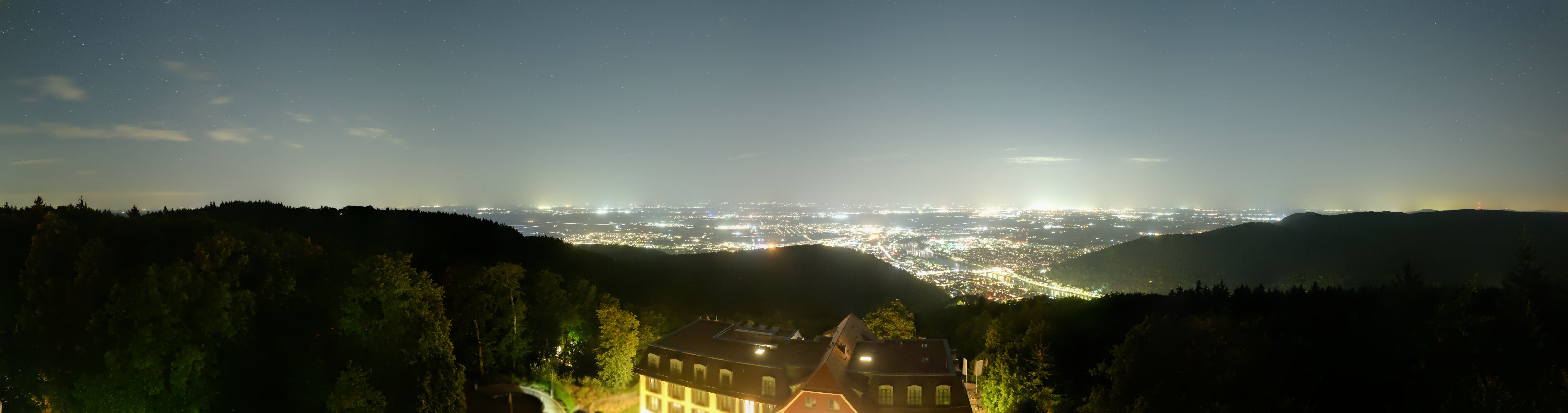 Archiv Foto Webcam Heidelberg - Panorama vom Berggasthof Königstuhl