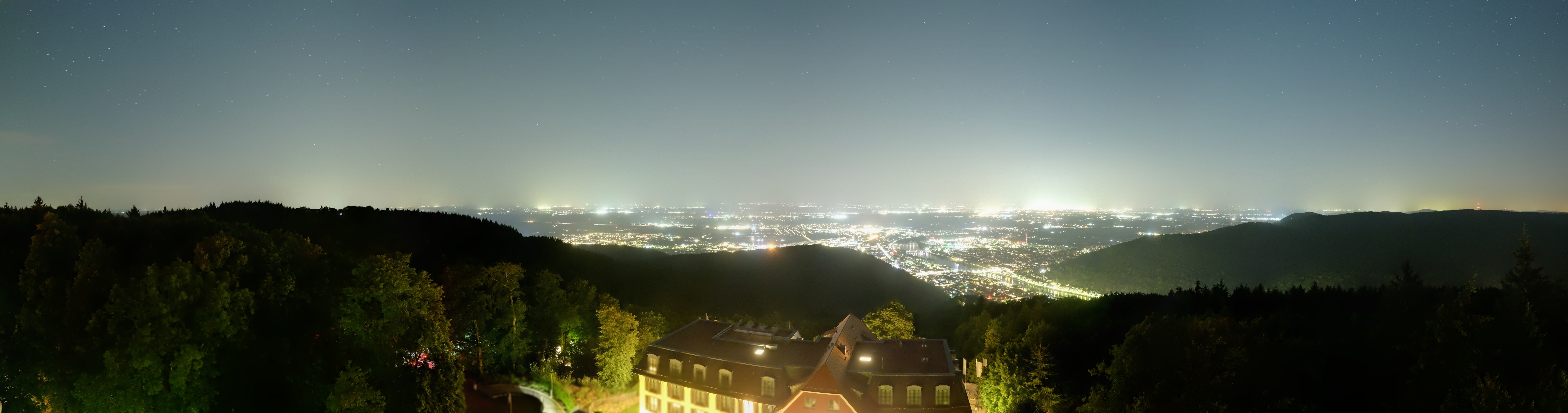 Archiv Foto Webcam Heidelberg - Panorama vom Berggasthof Königstuhl
