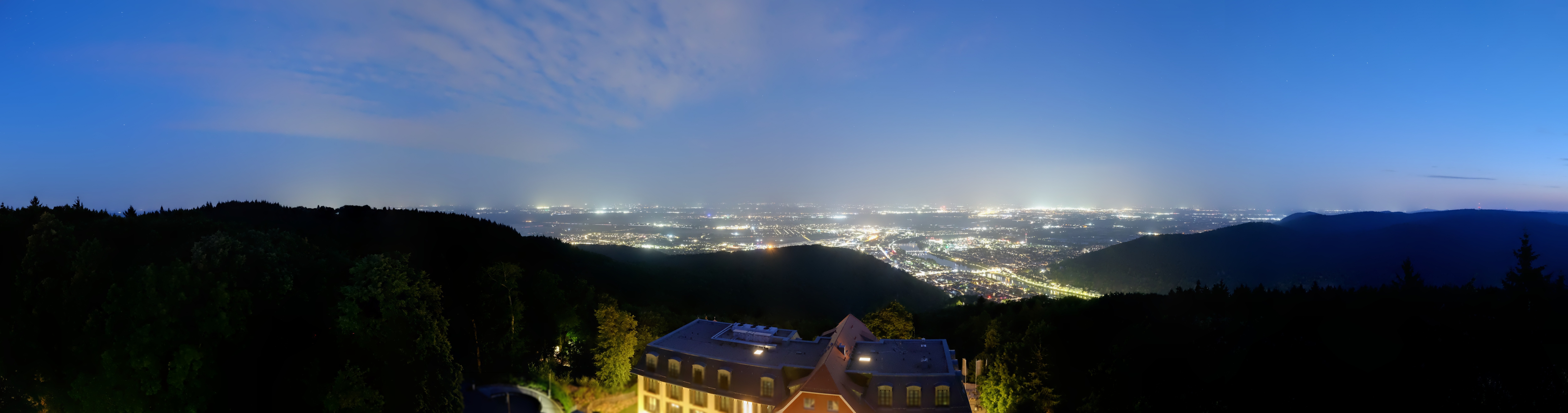 Archiv Foto Webcam Heidelberg - Panorama vom Berggasthof Königstuhl