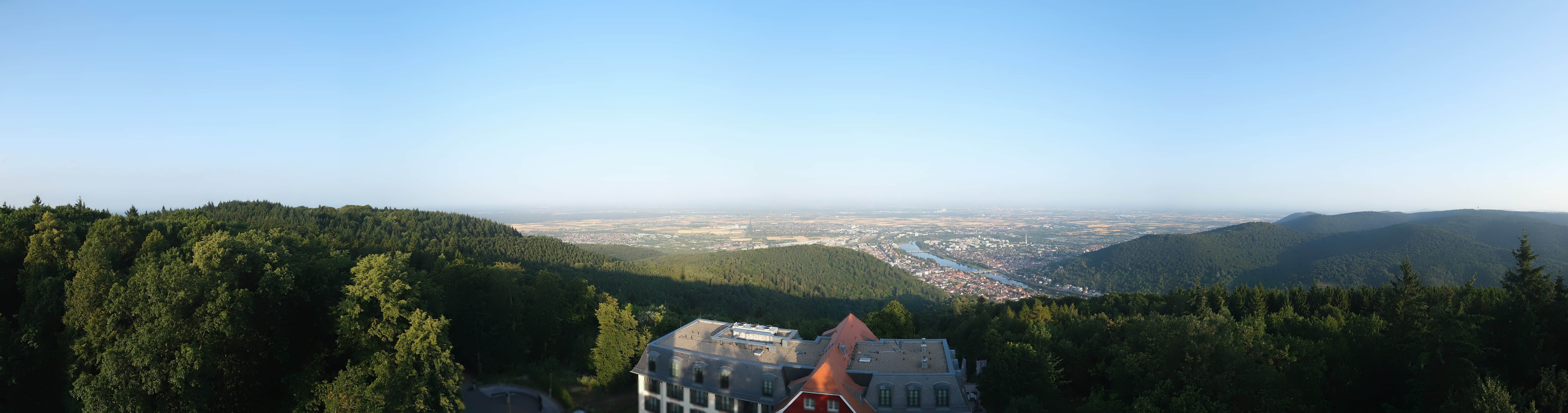 Archiv Foto Webcam Heidelberg - Panorama vom Berggasthof Königstuhl