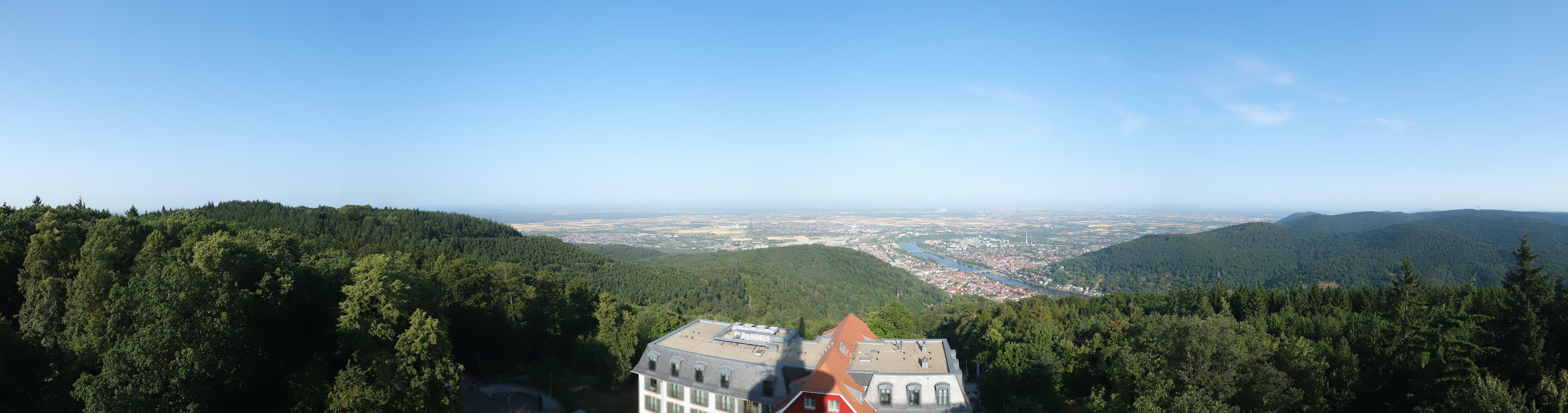 Archiv Foto Webcam Heidelberg - Panorama vom Berggasthof Königstuhl