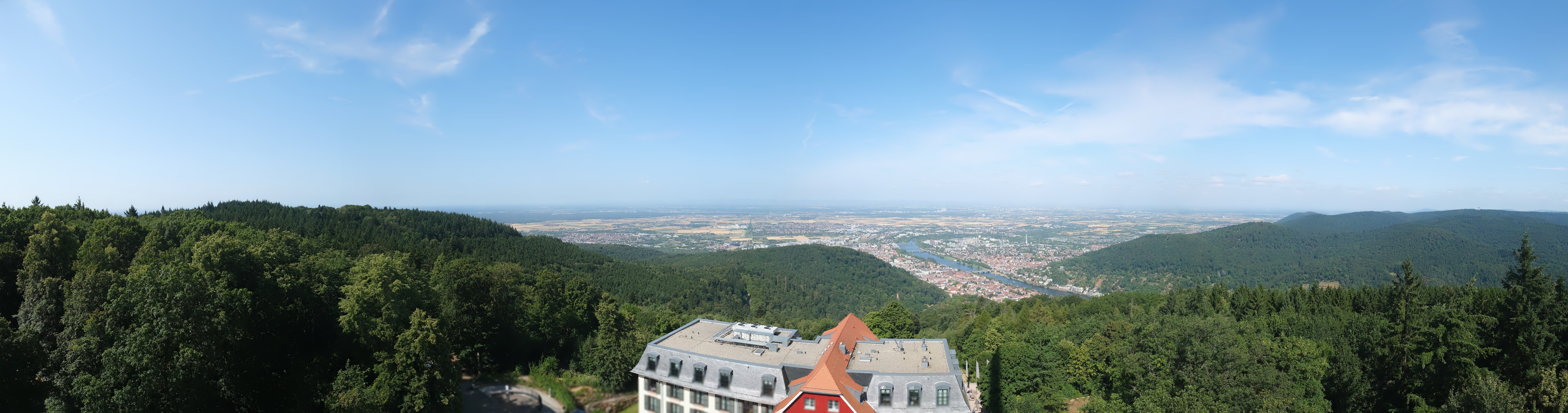 Archiv Foto Webcam Heidelberg - Panorama vom Berggasthof Königstuhl