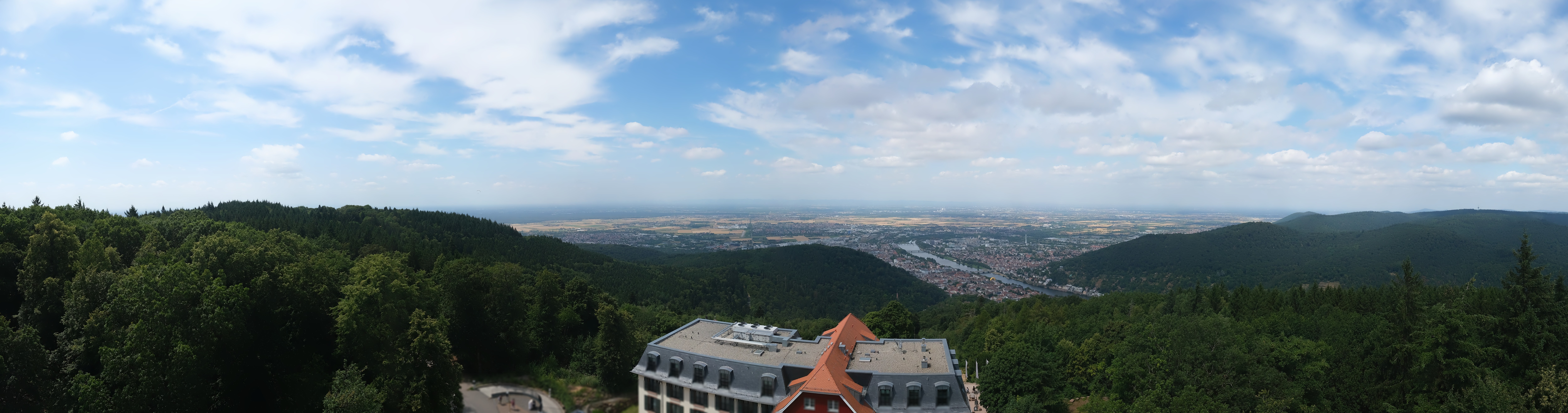 Archiv Foto Webcam Heidelberg - Panorama vom Berggasthof Königstuhl