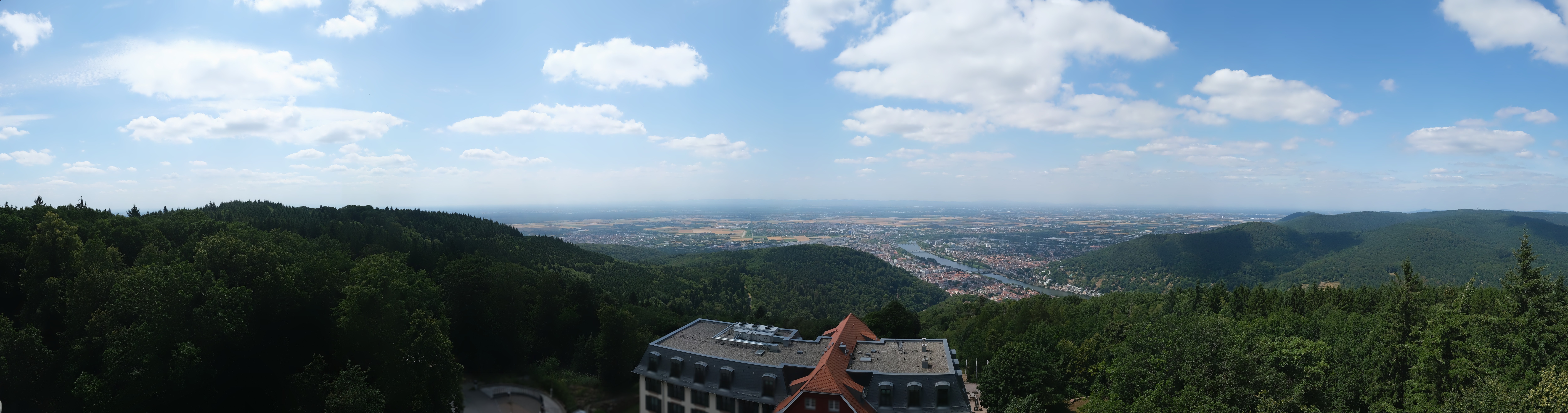 Archiv Foto Webcam Heidelberg - Panorama vom Berggasthof Königstuhl