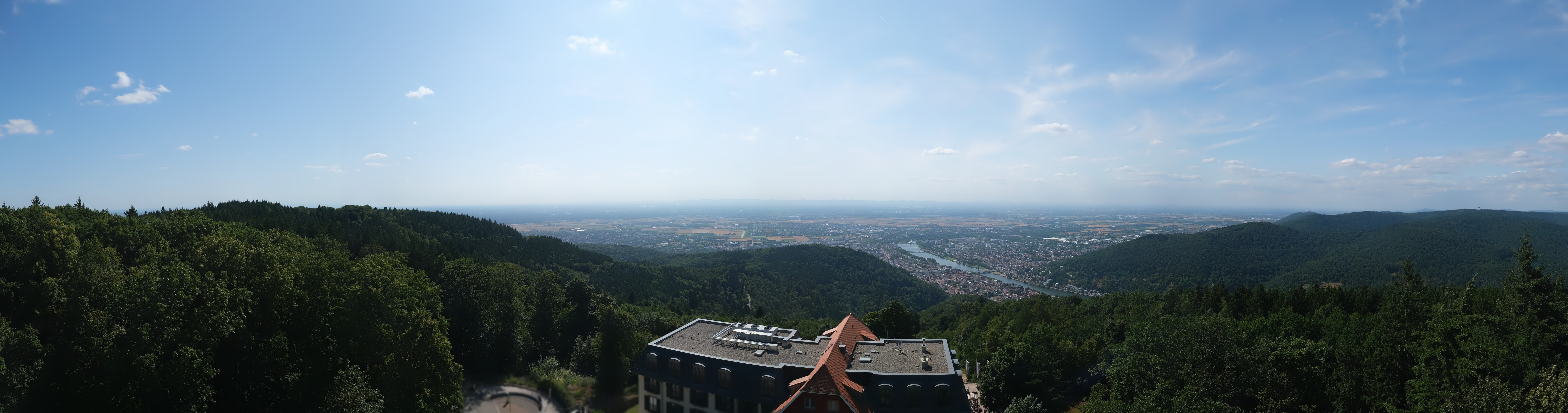 Archiv Foto Webcam Heidelberg - Panorama vom Berggasthof Königstuhl
