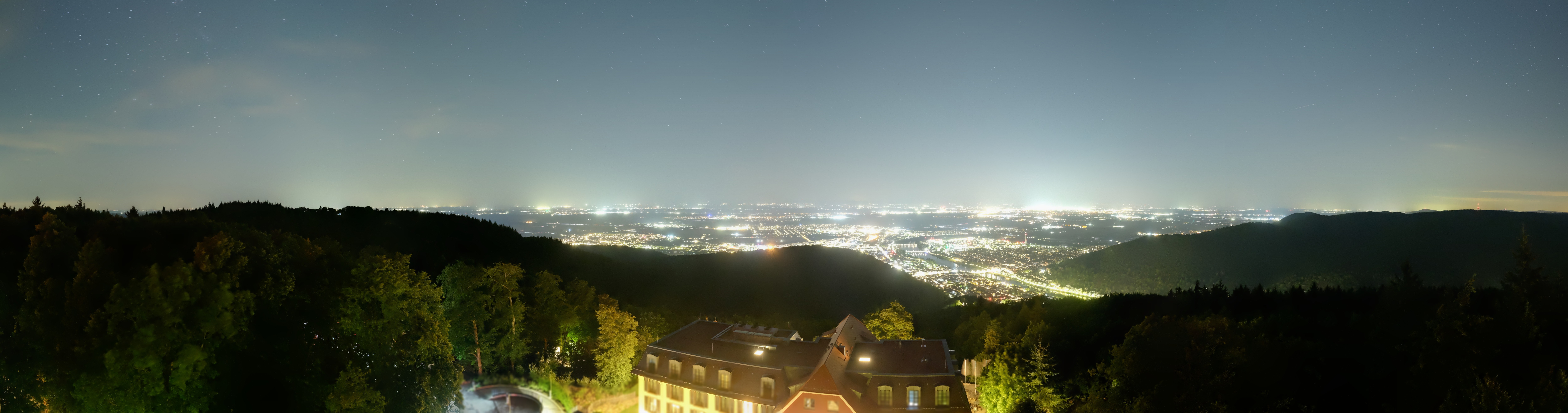 Archiv Foto Webcam Heidelberg - Panorama vom Berggasthof Königstuhl
