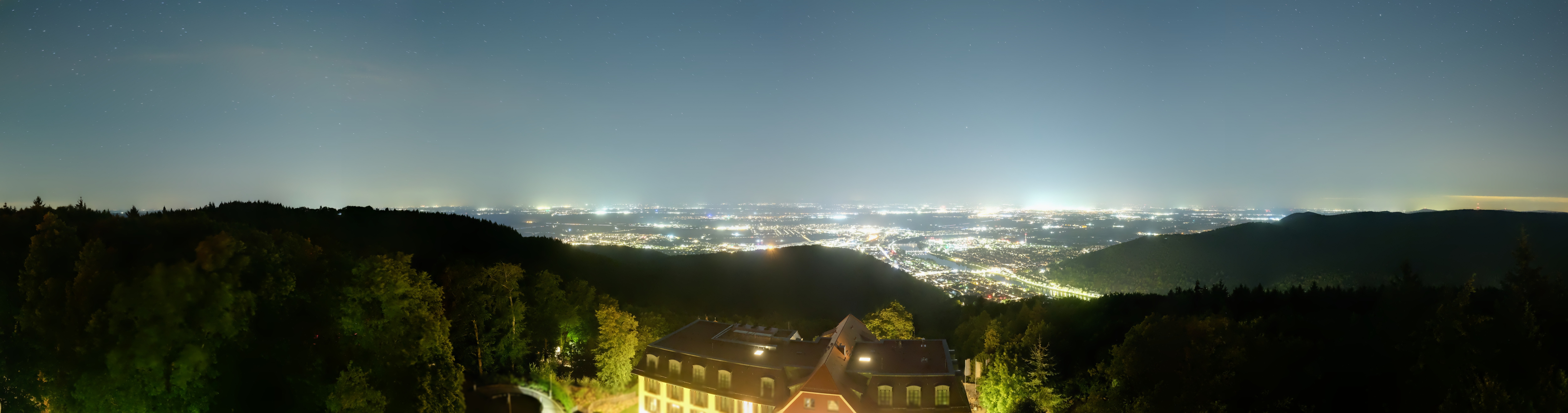 Archiv Foto Webcam Heidelberg - Panorama vom Berggasthof Königstuhl