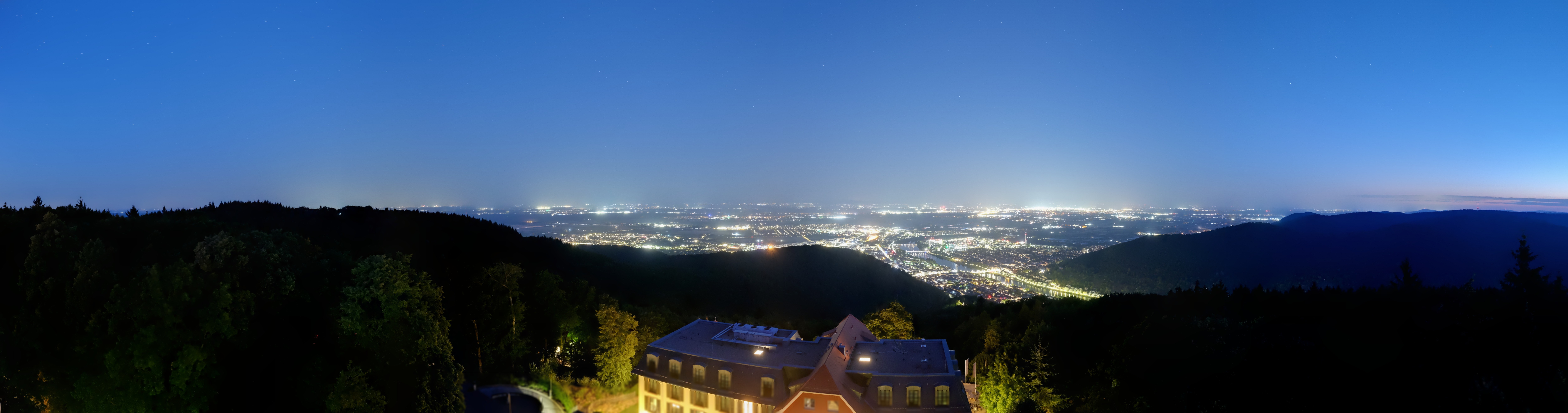 Archiv Foto Webcam Heidelberg - Panorama vom Berggasthof Königstuhl