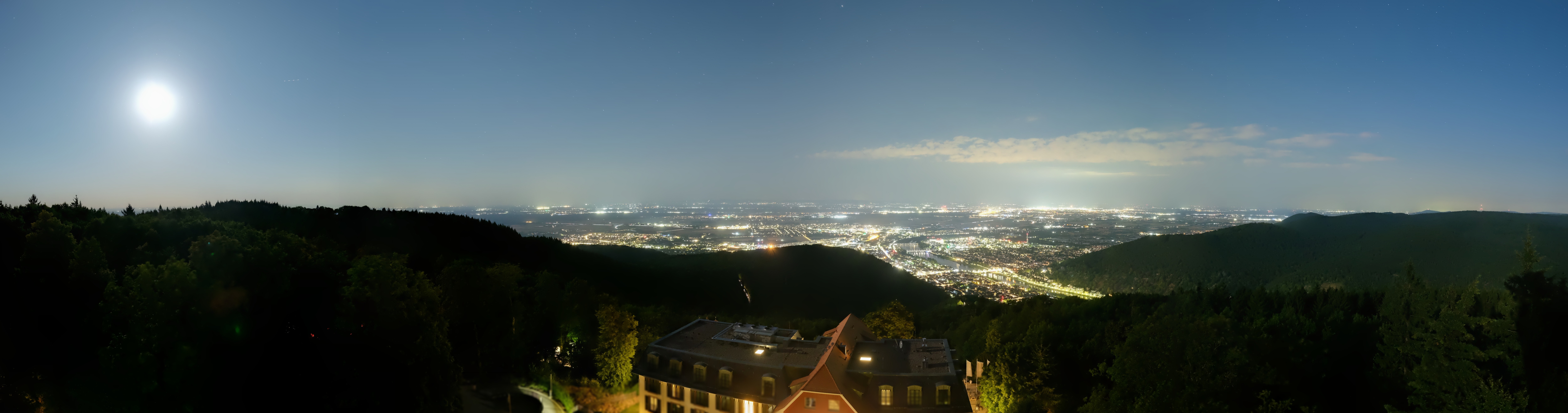 Archiv Foto Webcam Heidelberg - Panorama vom Berggasthof Königstuhl