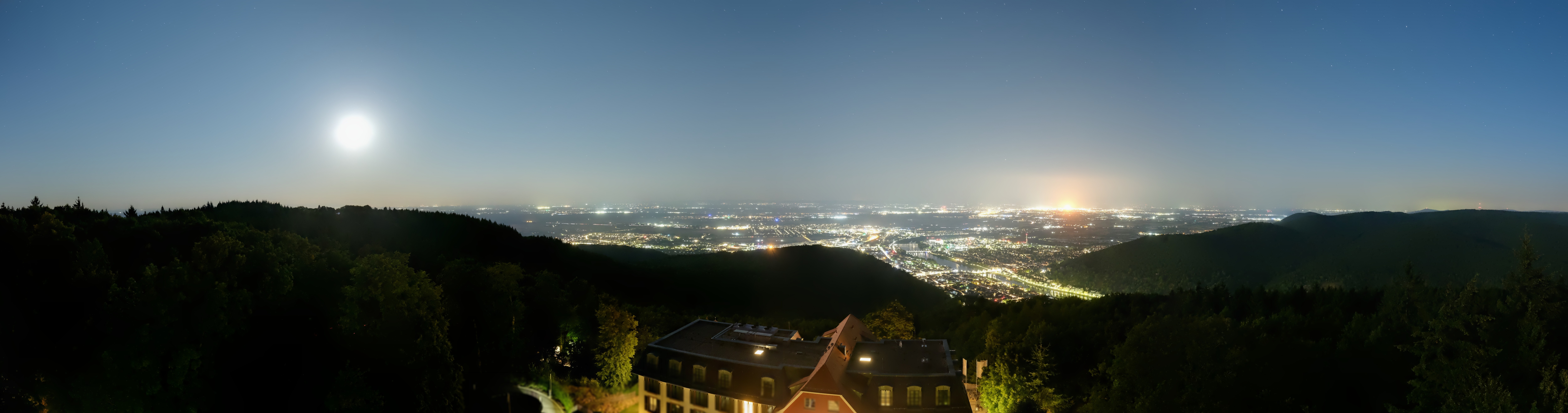 Archiv Foto Webcam Heidelberg - Panorama vom Berggasthof Königstuhl