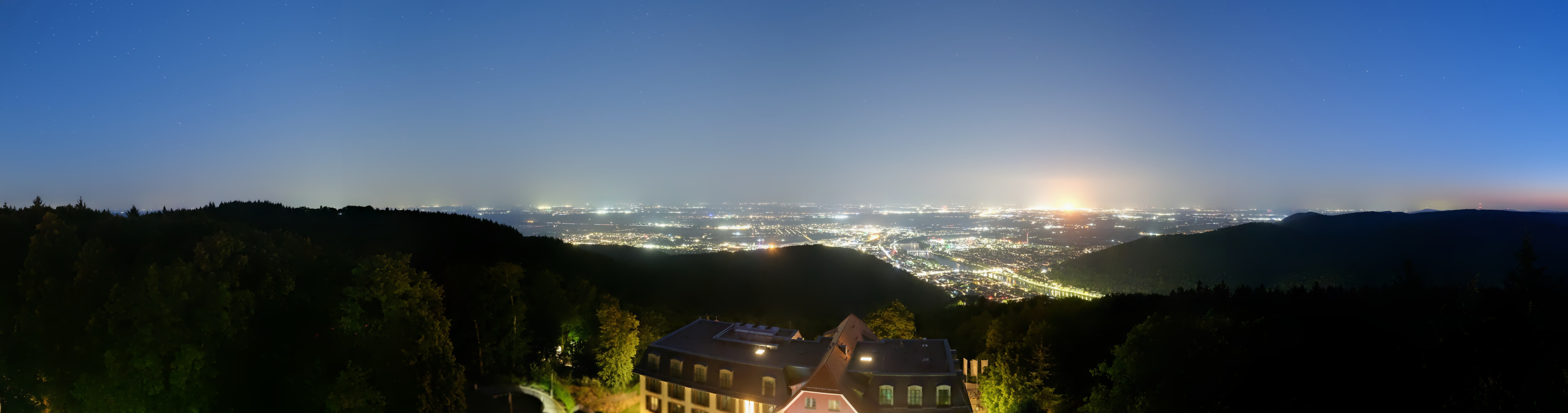 Archiv Foto Webcam Heidelberg - Panorama vom Berggasthof Königstuhl