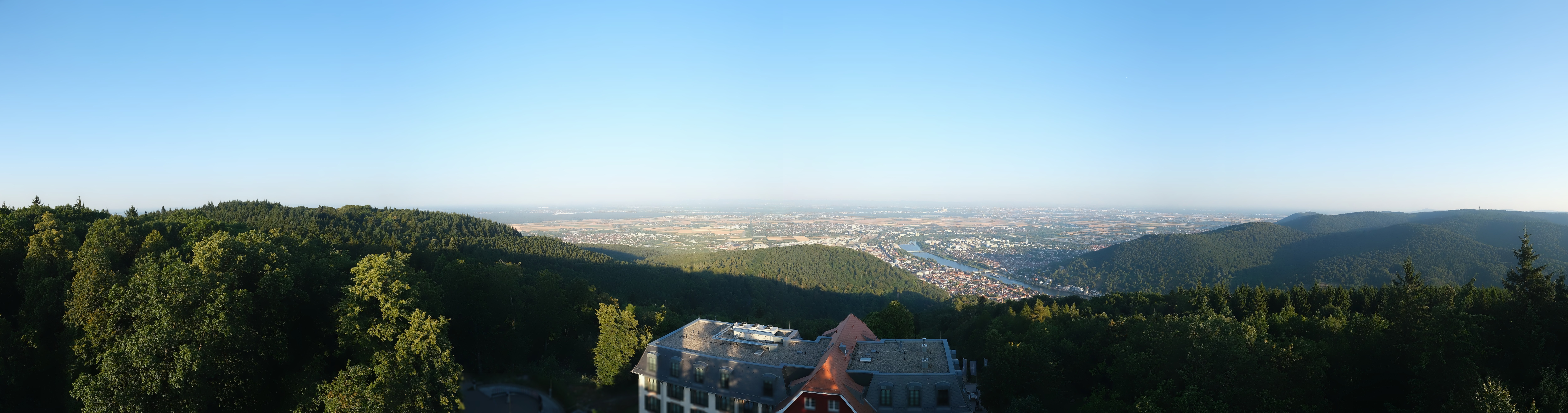 Archiv Foto Webcam Heidelberg - Panorama vom Berggasthof Königstuhl