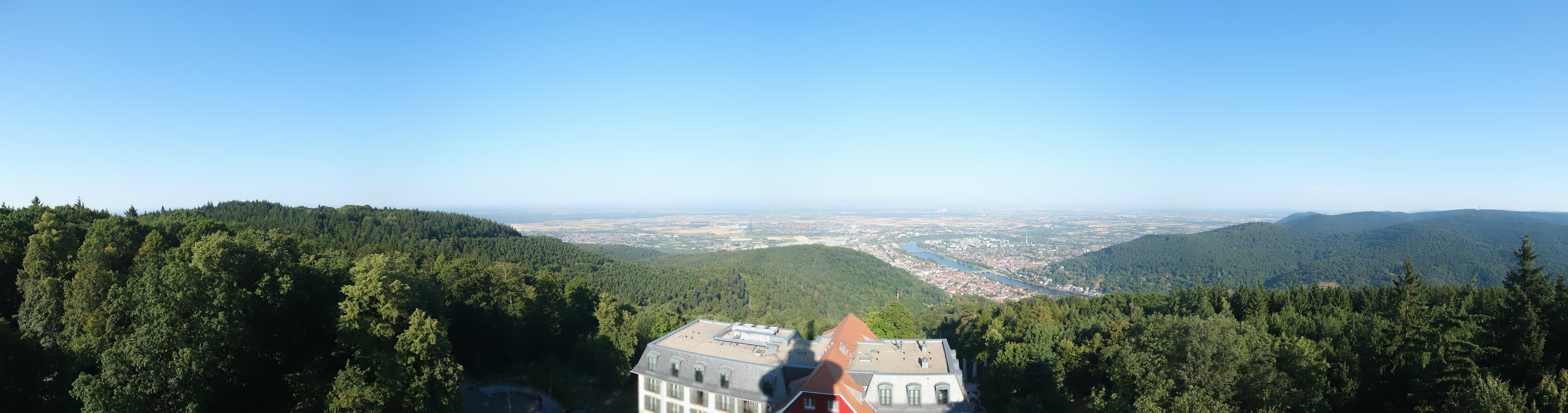 Archiv Foto Webcam Heidelberg - Panorama vom Berggasthof Königstuhl