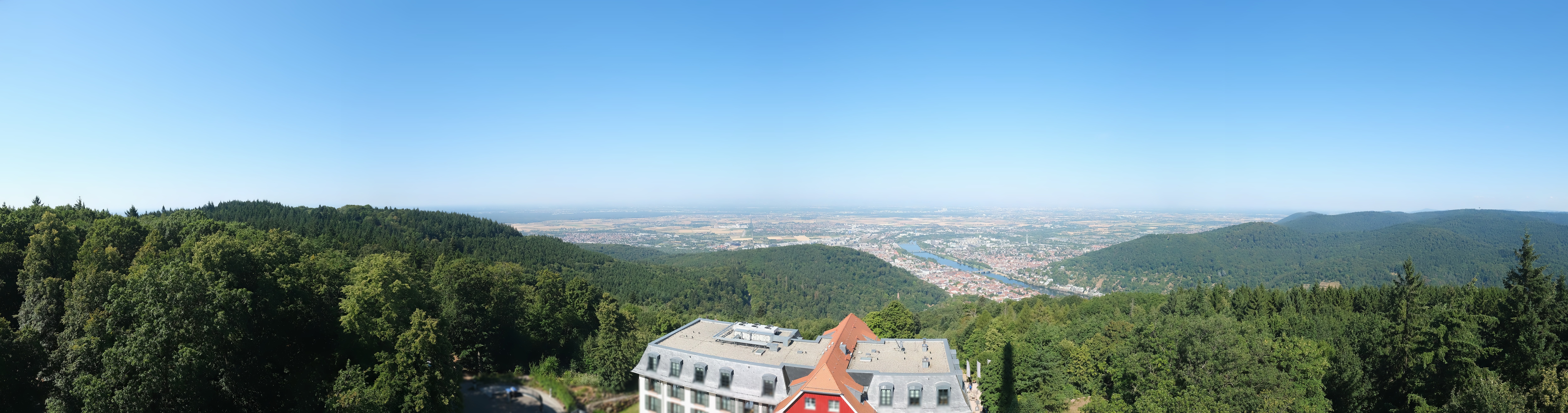Archiv Foto Webcam Heidelberg - Panorama vom Berggasthof Königstuhl