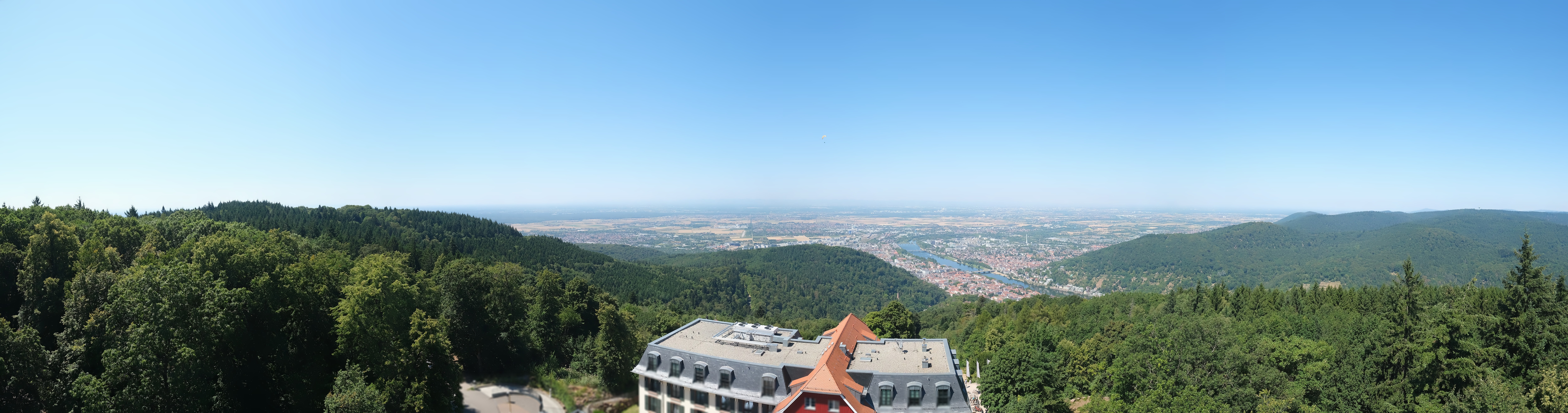Archiv Foto Webcam Heidelberg - Panorama vom Berggasthof Königstuhl