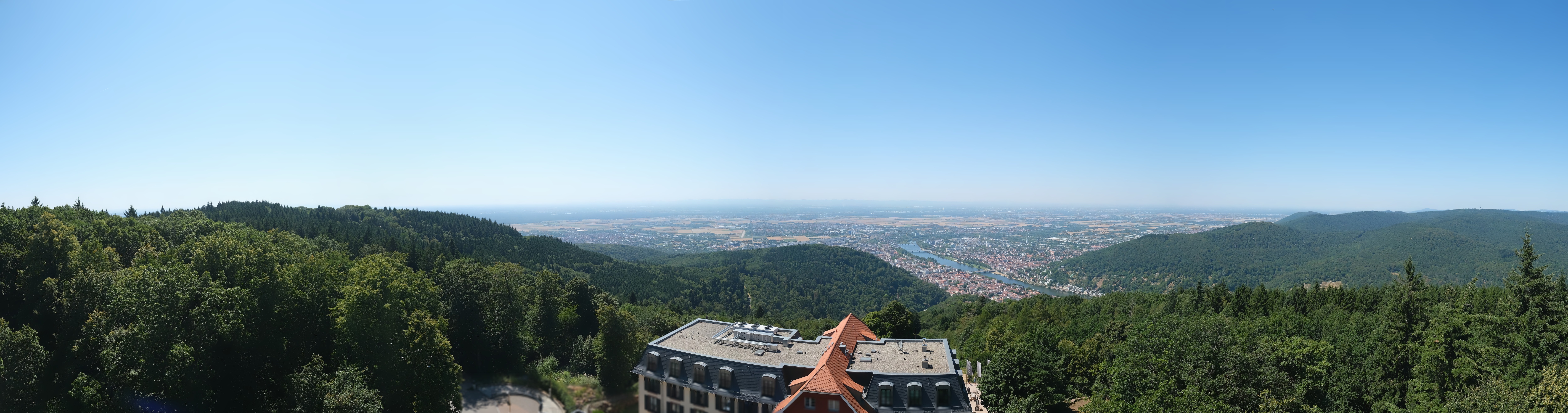 Archiv Foto Webcam Heidelberg - Panorama vom Berggasthof Königstuhl