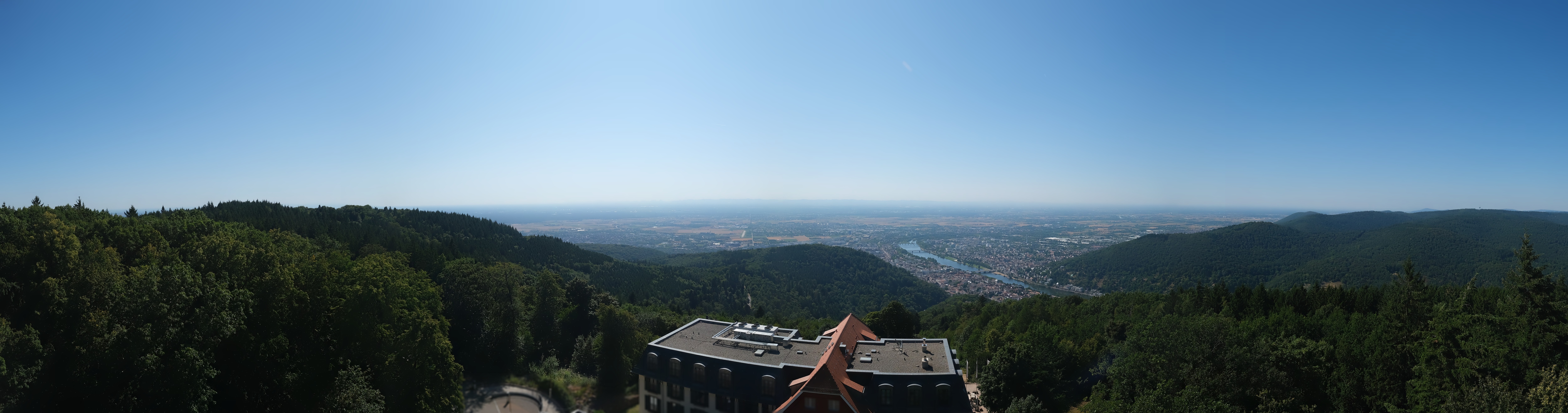Archiv Foto Webcam Heidelberg - Panorama vom Berggasthof Königstuhl