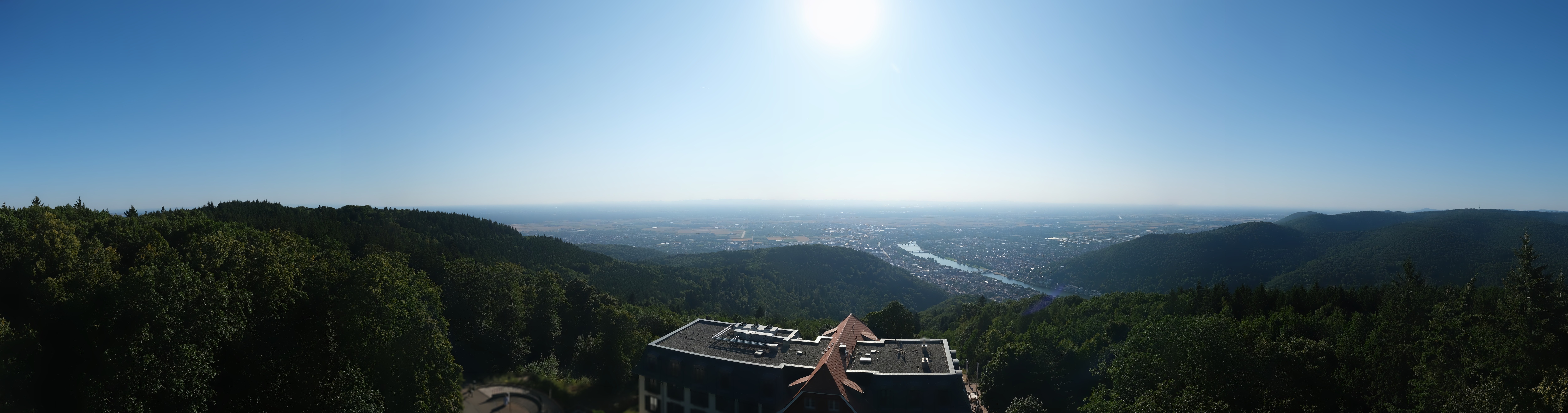Archiv Foto Webcam Heidelberg - Panorama vom Berggasthof Königstuhl