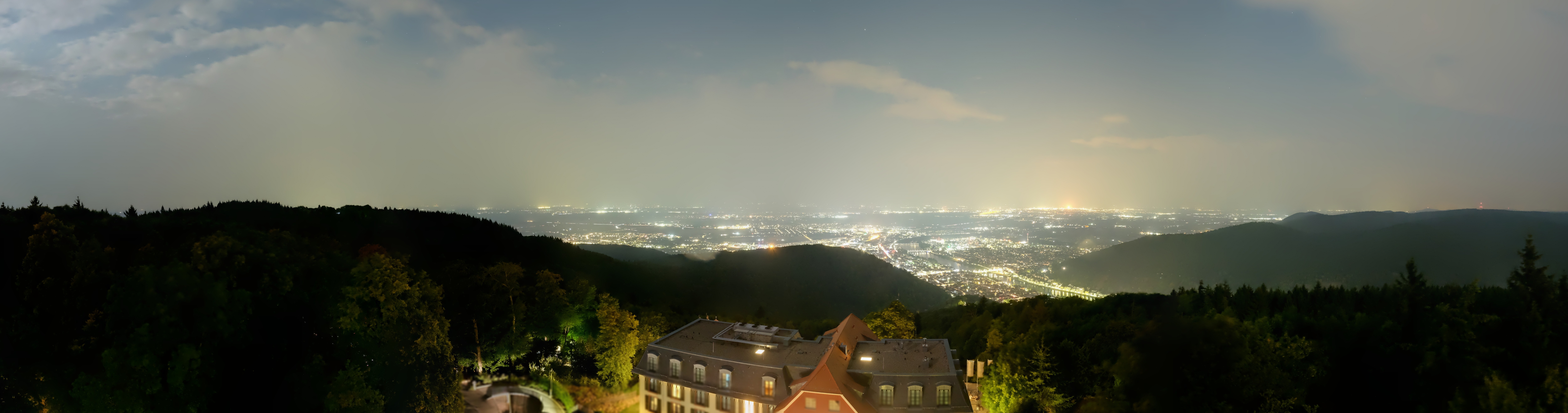 Archiv Foto Webcam Heidelberg - Panorama vom Berggasthof Königstuhl